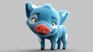 Piglet Posing and Add Depth of Field in 3ds Max - Zbrush / V-Ray/ Ornatrix