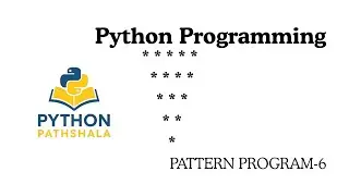 Python Pattern Printing Tutorial in Hindi | Reverse Star Pyramid Pattern | Python Program