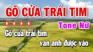 Karaoke Gõ Cửa Trái Tim Tone Nữ | Nhạc Sống Âm Thanh Đẳng Cấp Dễ Hát Nhất | Karaoke Bảo Kim