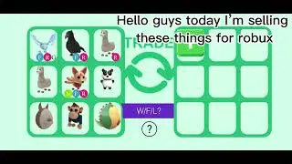 Selling adopt me items for robux -watch full vid to understand-