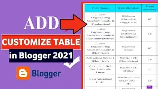How to Easily add Responsive Table in Blogger Post (2024) | Insert Table in Blogger | Hindi
