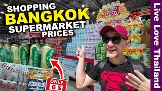 Shopping Prices In BANGKOK | Inside A Supermarket | Cost Of Living THAILAND 2024 
