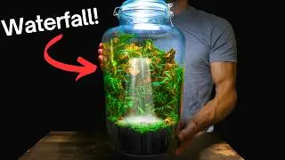 Creating A Flowing Waterfall Inside a Glass Jar!