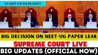 BREAKING NEW!!SUPREME COURT LIVE ON NEET 2024 PAPER LEAK!!SUPREME COURT LATEST UPDATES ON NEET 2024!