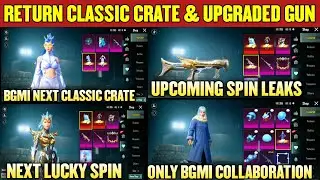 😍 Return To New Classic Crate & Coming Upgraded Skins| Bgmi Next X-TEN SURA Collaboration Full Leaks