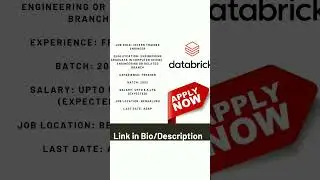 Databricks Careers 2023 Hiring For Intern Trainee Engineer | 2023 #shorts #internship