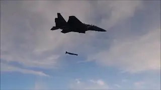 South Korean F-15K Slam Eagle launching an AGM-84H/K SLAM-ER