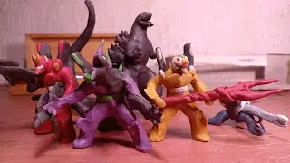 ROUND 2: Shin Godzilla vs Evangelion Stop Motion con plastilina