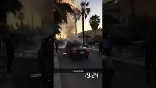 Βίντεο από την φωτιά που ξέσπασε στην οδό Πατριαρχου Γερμανου 12 Κως