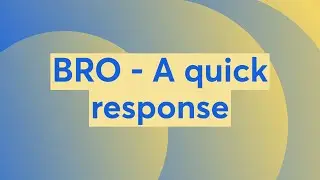 BRO - A quick response