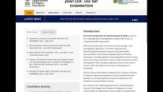 CSIR NET JUNE 2023 Score Card & Results