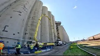 PUMPING CONCRETE at the Grain Terminal: