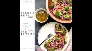 Broccoli salad with Thai inspired dressing