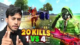 AWM On Fire🔥 Solo Vs Squad Unstoppable 20 Kills Gameplay - Free Fire Max