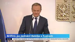 "Neměňte se!" vzkázal Tusk Čechům. (český projev Donalda Tuska po brífinku s Babišem)