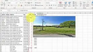 Showing Google Map & Street View on Excel