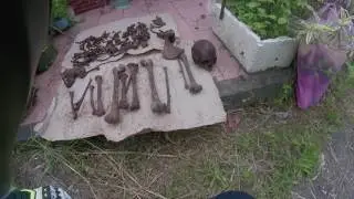 Cemetery exhumation and human remains