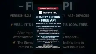 iRemoval PRO Charity Edition Free version iOS26 supported