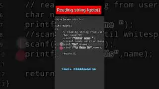 C Strings- #3 Reading string input from user/fgets() and puts() 
