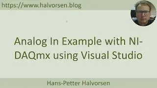 Analog In Battery Example with NI DAQmx using Visual Studio