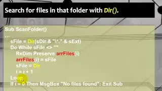 Scan your folders with Excel VBA by using Dir()