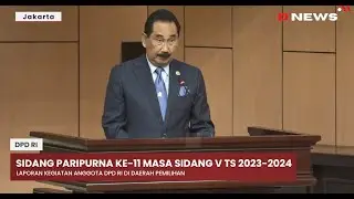Penyampaian Laporan Kegiatan Anggota dalam Sidang Paripurna ke-11 DPD RI Masa Sidang V TS 2023-2024