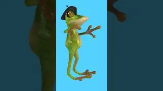 Frog dancing green screen animation background video #shorts #frog #cartoon #dance #funny #3d #green