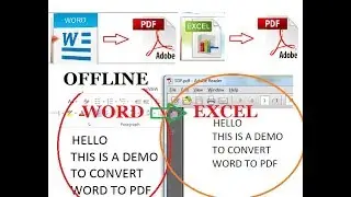 HOW TO CONVERT  WORD TO PDF OFFLINE [SOLVED] WORD TO PDF && EXCEL TO PDF