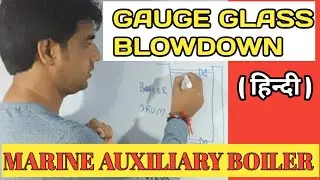 Blowdown procedure for boiler gauge glass in hindi