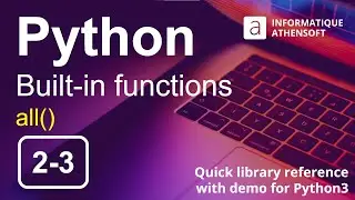 Python how to use all() | built-in function | quick library reference with demo 2-3