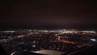 Landing at Montreal Trudeau International Airport (YUL) in the evening