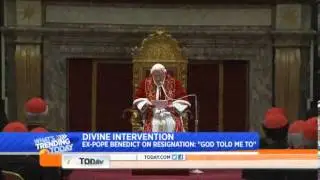 Pope Emeritus Benedict XVI  'God told me to' resign.