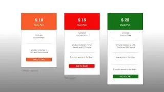 UI UX Price table 1 in Adobe Xd