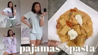 vlog: pajama haul & Chef Steph's pandemic alla vodka recipe 👩🏻‍🍳