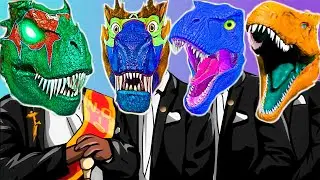 Jurassic World: Camp Cretaceous T-Rex vs Breakout Indominus Rex King Gidorah - Coffin Dance Meme