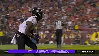 ZAY FLOWERS SHOWS OFF MOVES FOR 26 YARD TD 🔥 | Ravens vs Commanders Highlights