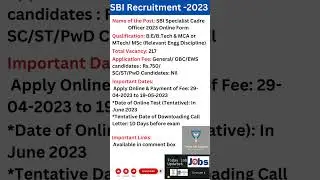 SBI REQUIRMENT 2023_TOTAL POSTS -217 @todayjobupdates8454