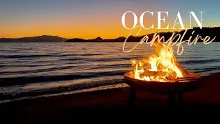 ASMR Ocean Sounds & Beach Campfire for Relaxation and Deep Sleep | Ambient Sounds