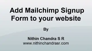 Add MailChimp Signup form to your website