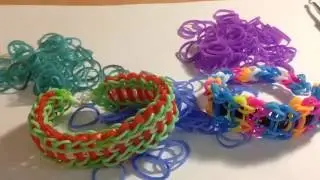 Браслет лестница из резинок на станке Rainbow Loom