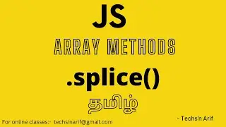 JavaScript Tutorial | Array | splice() | Tamil