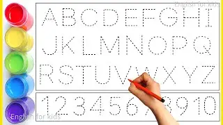 유아와 아이들을 위한 ABCD 알파벳과 123 숫자 따라쓰기 | Learn ABCD Alphabets and numbers counting 123. ABC phonics song.