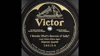 I Wonder What's Become of Sally ~ Shannon Quartet with Orchestra (1924)