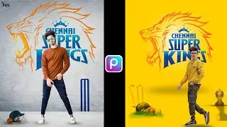 CSK Photo Editing Tutorial In Picsart || CSK Photo Editing 💛💛