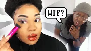 I Did My Makeup HORRIBLY To See How My Girlfriend Would React! | GlamDuch & Mi