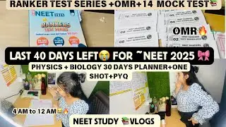 LAST 40 *DAYS* LEFT 😩FOR- NEET 2025 physics and chemistry planner 🎀|My morning routine #neet #pw