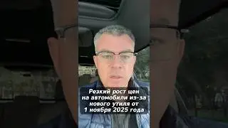 Резкий рост цен на автомобили из-за нового утиль сбора от 1 ноября 2025 года