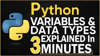 Python Variables and Data Types | Explained in 3 minutes with Examples | Python for Beginners