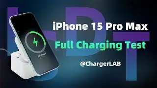 Fully Charging Test of iPhone 15 Pro Max with ISDT Zip 3-in-1 MagSafe Charger