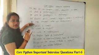 Core Python Important Questions | Important Questions | Full stack Python | @magneqsoftware6896